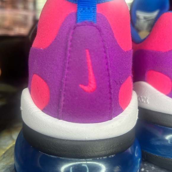 Nike Air Max 270 React | 7Y fits Women 8.5 | Pink Purple Blue | Like New - Picture 5 of 7